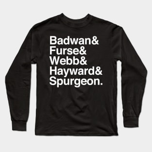 The Horrors / Names List Fan Art Design Long Sleeve T-Shirt